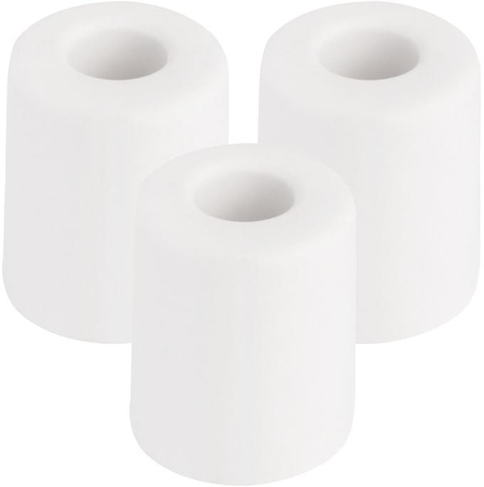 Benson Deurbuffers / deurstoppers rubbers - 3x - wit -35 x 30 mm - met schroefbevestiging