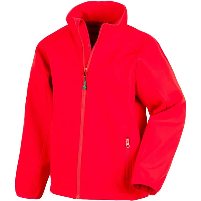Result Recycled 2-Layer Printable Junior Softshell Jacket RT901J - Red - S (5-6)