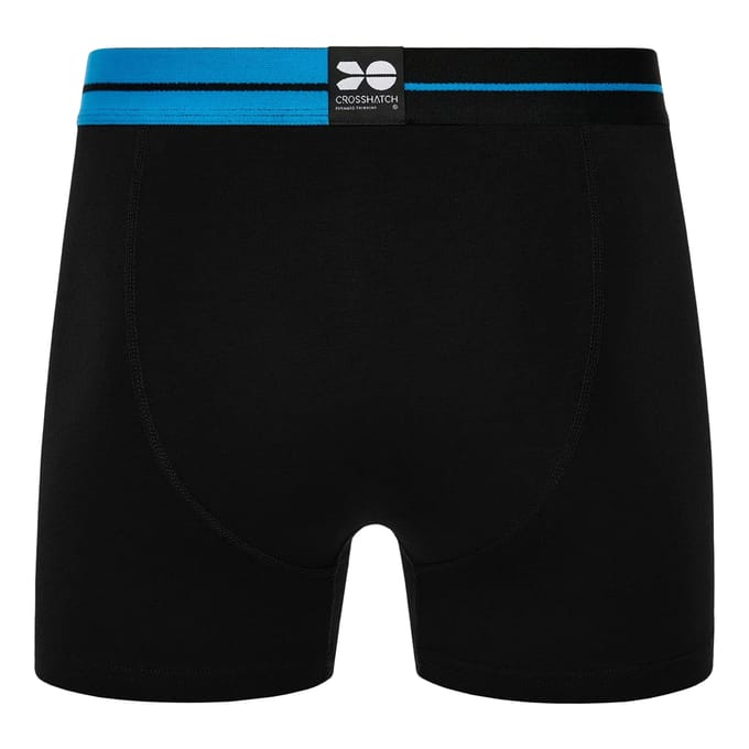 Crosshatch Heren Dumas Boxershorts (Set van 3) (Zwart)