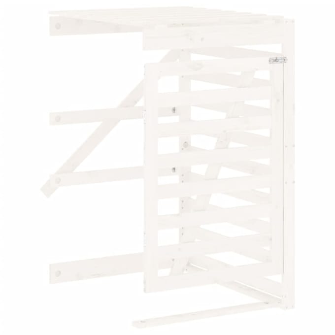 vidaXL - Containerberging - verlengstuk - massief - grenenhout - wit