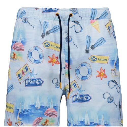 Ragman Swim Short Riviera Swimming Fantasy Blauw-Multi / male