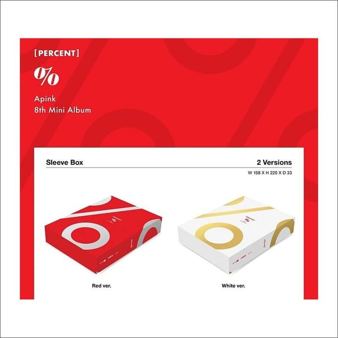 Roze - PERCENT (Wit / Rood ver.) / 8e mini-album Random_no poster red