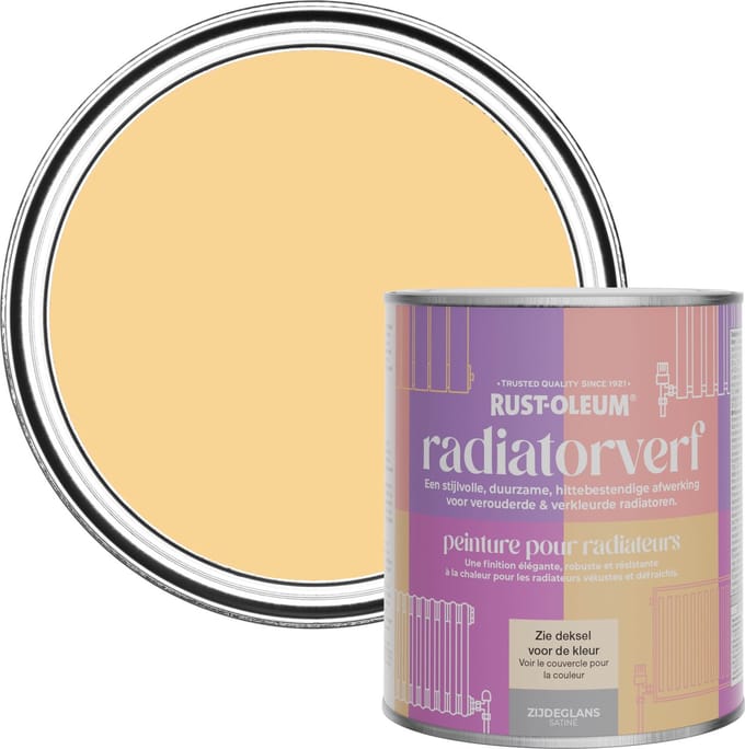 Rust-Oleum Geel Radiatorverf Zijdeglans - Mosterd 750ml