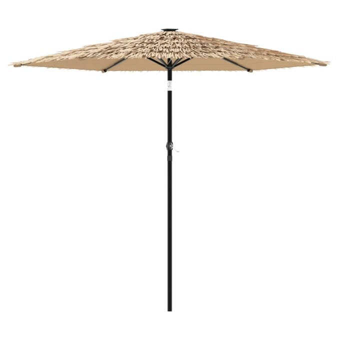 vidaXL - Parasol - met - stalen - paal - 268x268x226 - cm - bruin
