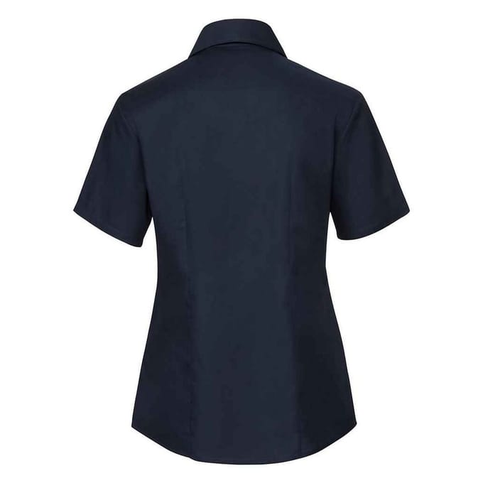 Russell Collection Dames/Dames Oxford Overhemd Met Korte Mouwen (Heldere marine)