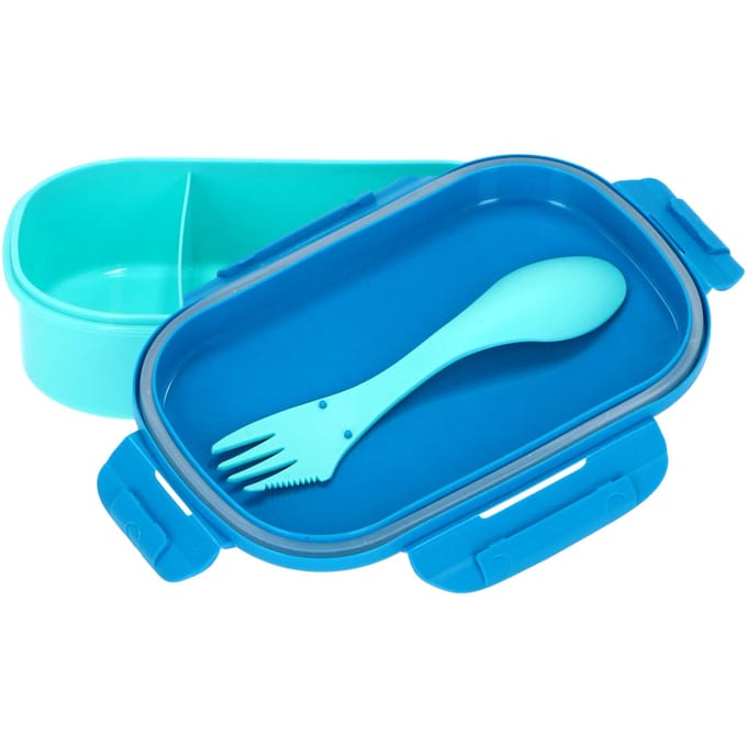 Dino Space Lunchbox met Bestek - Dino Brooddoos - Blauw