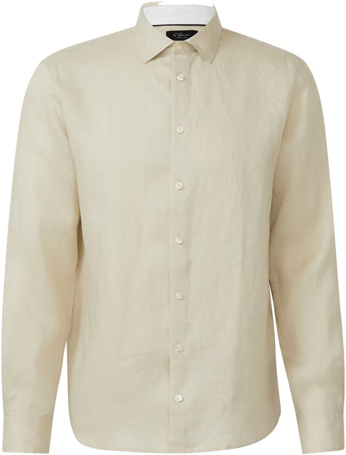 s.Oliver  Shirts Beige Größe: 43 | Casual hemden Outlet | Herren | Braun