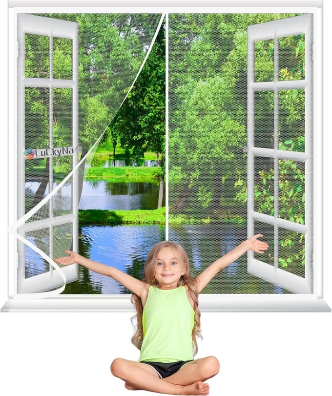 Zelfsluitend Hor voor Deur 150x195cm met Magnetische Sluiting en Insectengaas