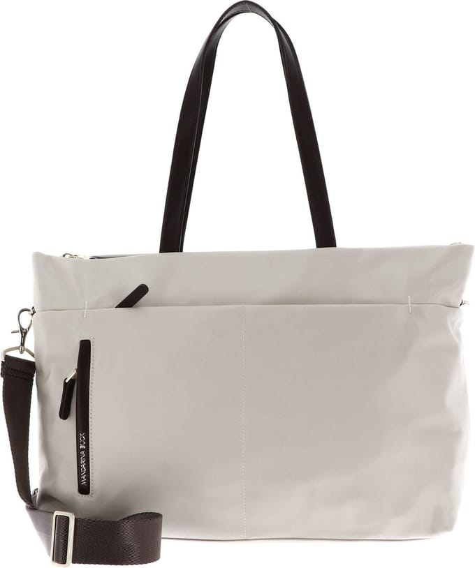 MANDARINA DUCK Schoudertas met laptopvak Hunter Shopper Whitecap Gray Crème