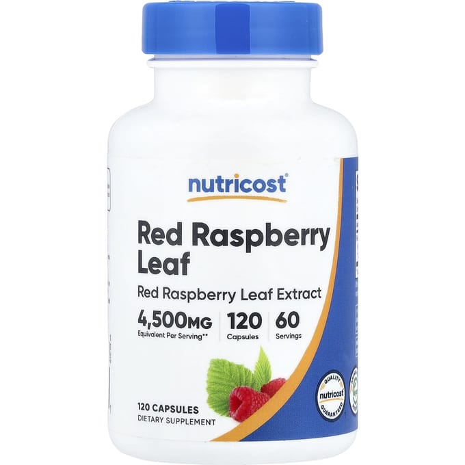 Nutricost, Rode Frambozenblad, 120 Capsules (150mg per capsule)