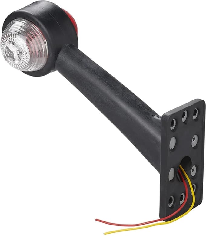 ProPlus Breedtelicht - Rood/Wit - Schuin ontwerp - 160 mm - 12 Volt