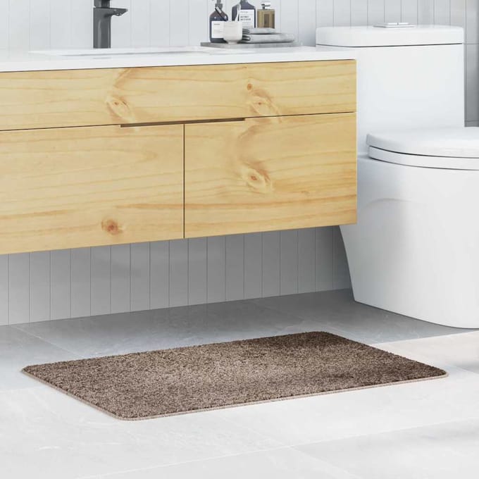 vidaXL - Antislip - Badmat - Bruin - 60 - x - 90 - cm - PP