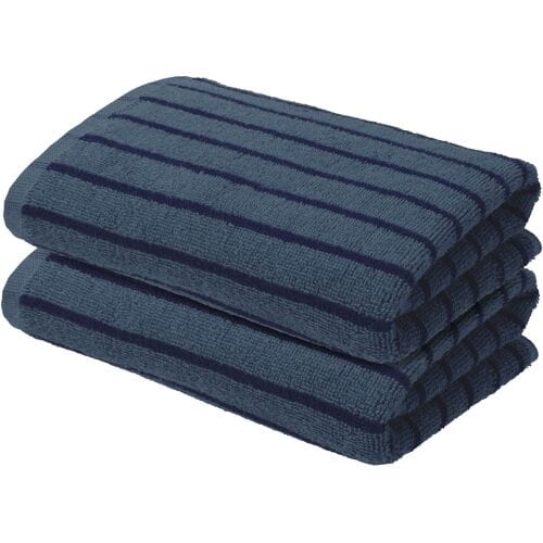 LIVARNO Set van 2 handdoeken 50 x 100 cm - 450 gsm (Blauw)