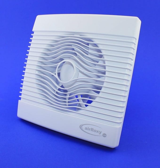 Badkamerventilator met vochtsensor en timer, inbouwventilator voor badkamer en keuken, 120 mm