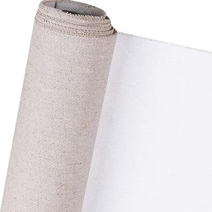 Canvas Rol - Schildersdoek Blanco - Kunst Maken - Op Maat Knippen - 5 Meter Lang - Wit