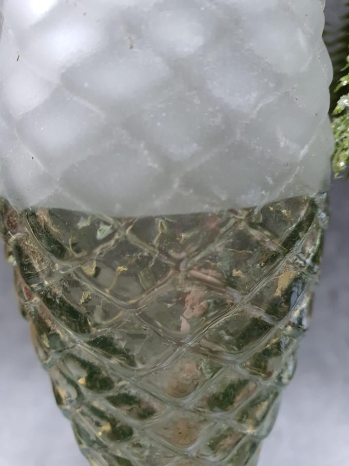 House of seasons hangende glas dennenappels set van 6