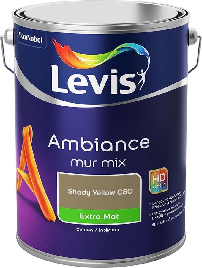 Levis - Ambiance Mur Extra Mat Mix - Shady Yellow C80 - Mengverf - 5 L
