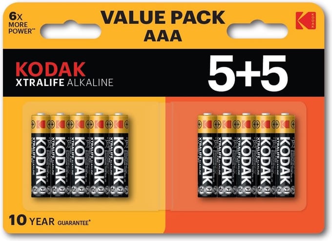 Kodak Xtralife - AAA Alkaline batterijen - 10 stuks