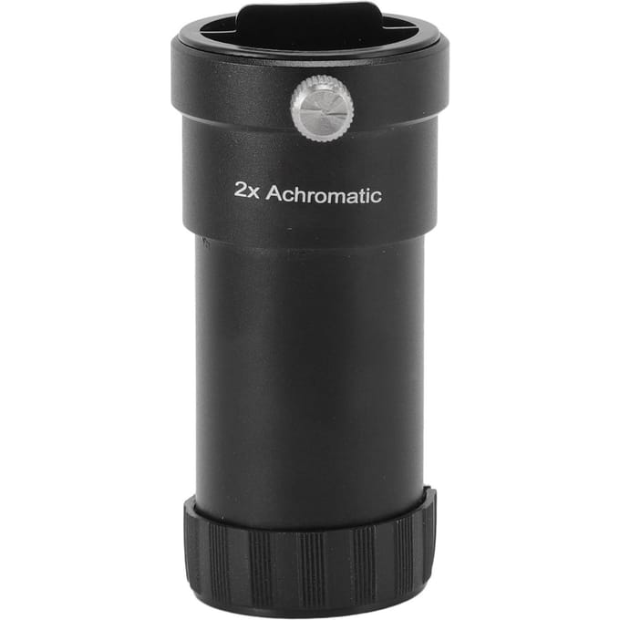 Lentille de Barlow 2X de 1,25 pouce, alliage d'aluminium, verre optique multicouche, accessoires pour télescopes gray