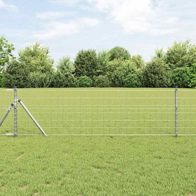 vidaXL - Euro - Hek - 0,8 - x - 25 - m - PVC-gelaagd - ijzer