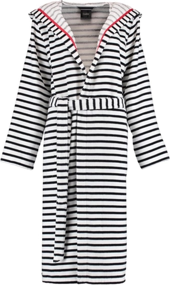 Badjas Cawö Women 1243 Zwart Wit-42