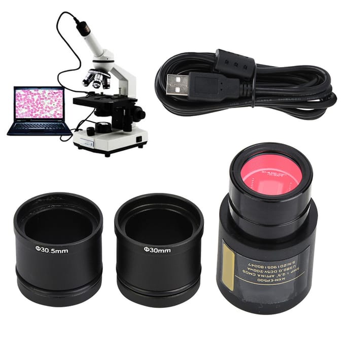 5MP USB 2.0 Elektronisch Oogstuk voor 23.2mm 30.0mm 30.5mm Microscoop Drivervrij Met Twee Adapterringen