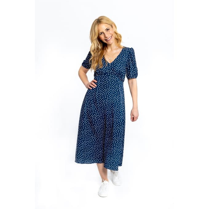 Margot Midi Polka Dot Jurk