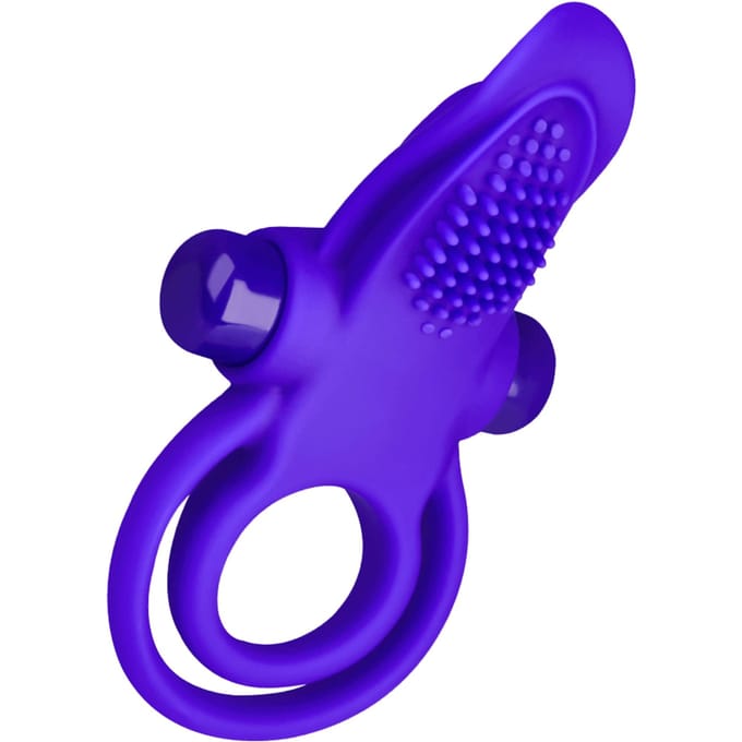 Pretty Love vibrerende cockring met clitoris tong stimulator
