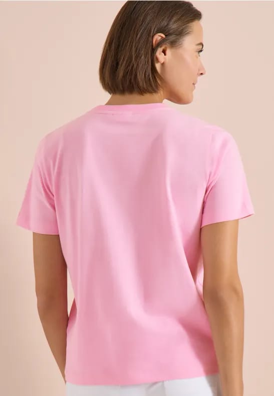 Shirt met ronde hals en frontprint