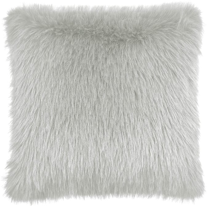 Heckettlane Perle Sierkussen - Fake Fur - 48x48 cm - Grijs