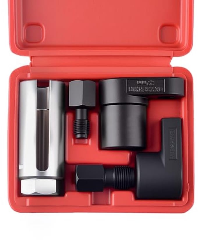 5-delige Zuurstofsensor Socket Set voor Moderne Voertuigen - Inclusief Draad Chasers en Opbergkoffer