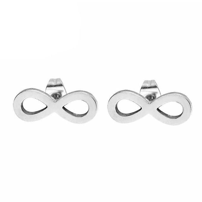 Fako Bijoux® - Oorbellen - Steker - RVS - Stainless Steel - Infinity