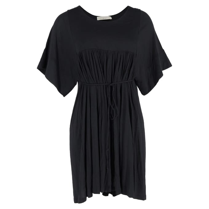 Stella McCartney mini-jurk met strikceintuur in de taille van zwart katoen