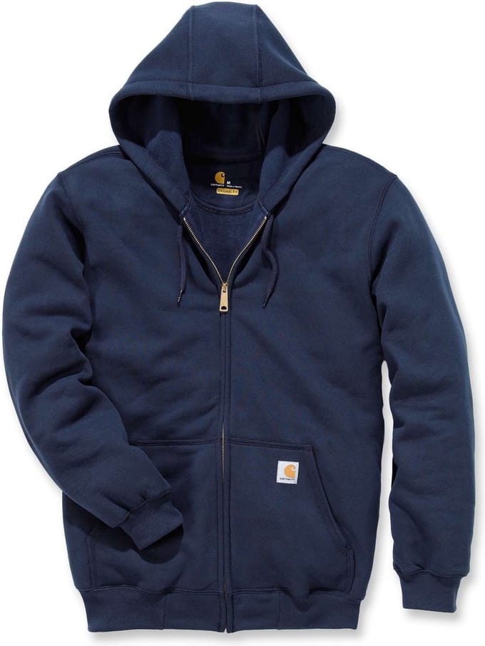 Carhartt Midweight Zip Hooded Sweatshirt New Navy Heren Size : S
