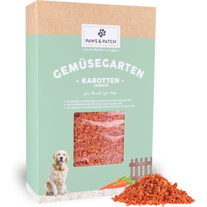 400g PAWS & PATCH Groentetuin wortelvlokken aanvullend diervoeder voor honden