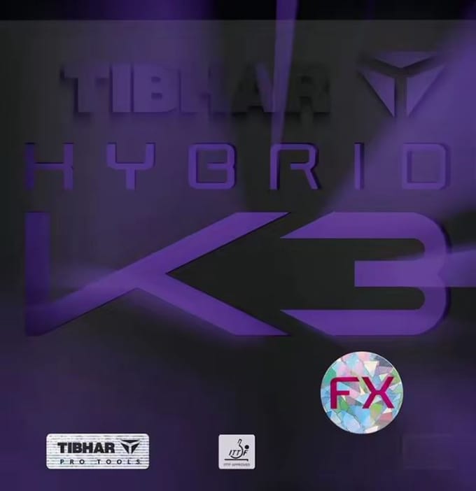 Tibhar Hybrid K3 FX - Rood - Max - Tafeltennis Rubbers