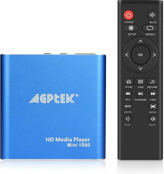 Compacte HD Mediaspeler met HDMI - Ondersteunt USB & SD Kaart tot 8TB