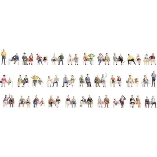 NOCH 46071 TT Megavoordeelset figuren Geverfd, Zittend