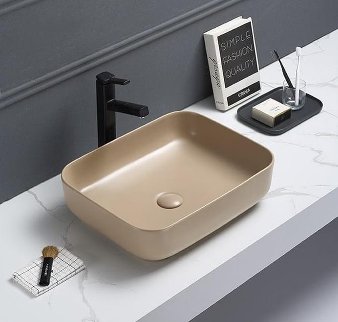 Waskom Minerva Color Line Zand Beige incl. waste op kleur