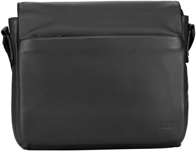 JOST Leren schoudertas met laptopvak Tromsoe Shoulder Bag Black zwart