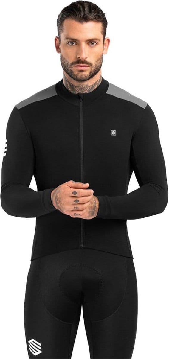 Siroko M4 Fleet Moss Lange Mouwen Fietsshirt Zwart M Man
