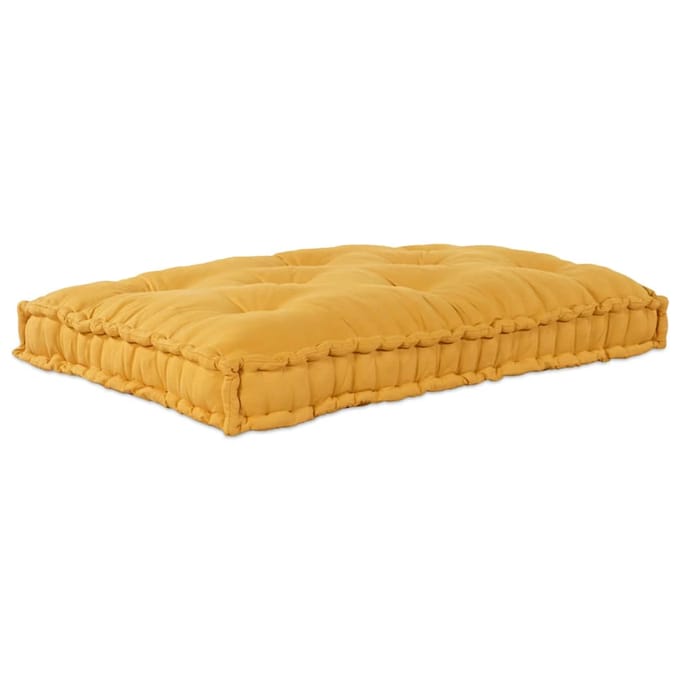 vidaXL - Pallet - Sofa - Kussen - Geel - 120 - x - 80 - x - 12 - cm - Stof