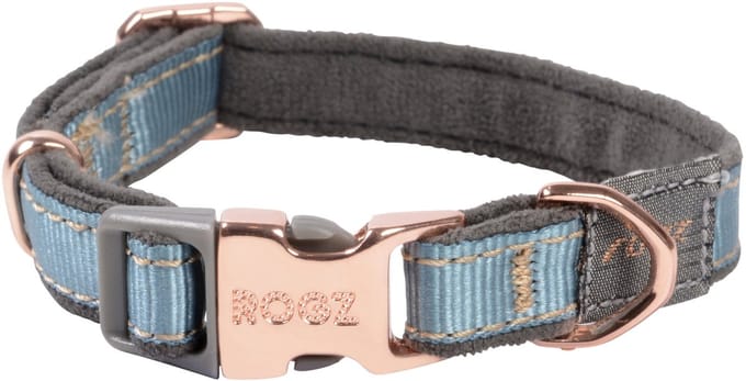 Rogz Urban Halsband Turquoise&Grijs&Rosé - Hondenhalsband - Xs