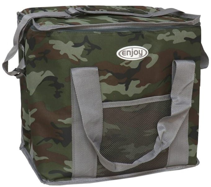 Gerimport Koel/schoudertas - 30 liter - legerlook - 24 x 36 x 34 cm - geïsoleerd/lunchtas