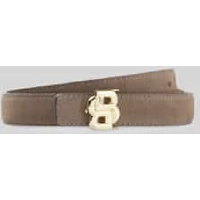 Riem van echt leer met labeldetail