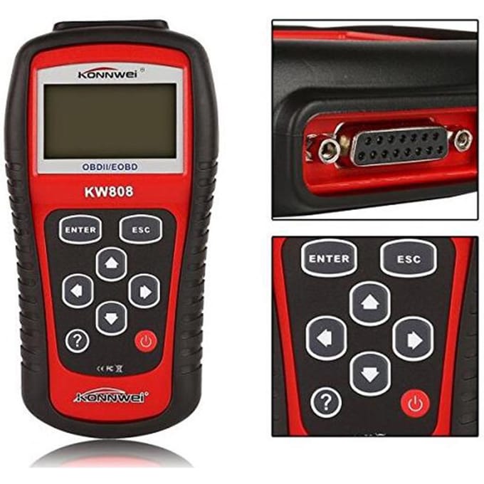 MaxiScan KW808 OBDII EOBD Scanner lecteur de Code de voiture testeur de Diagnostic red