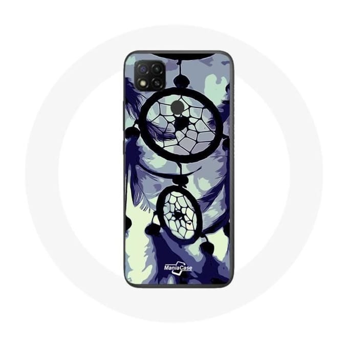 Coque Xiaomi Redmi 9C Attrape Rêve violet gris et Noir