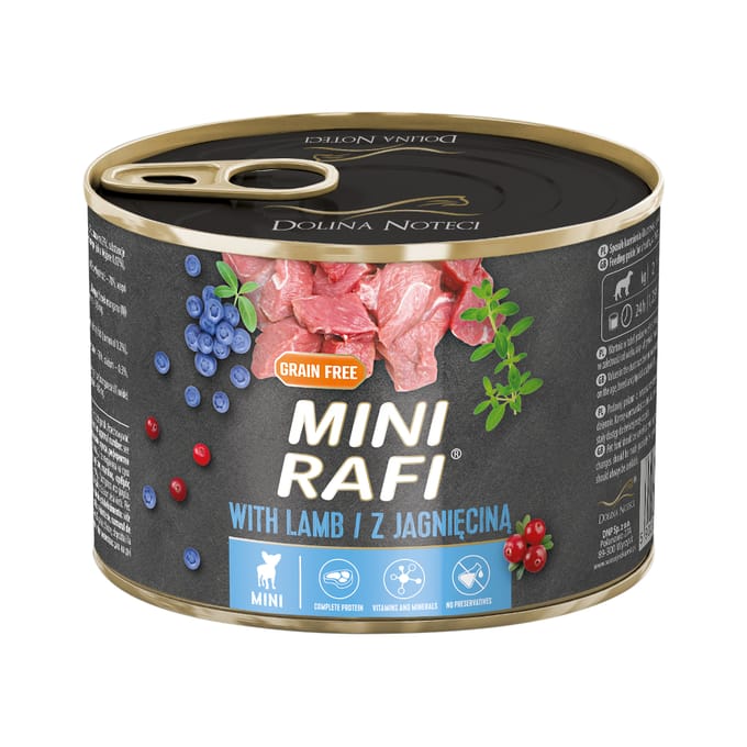 Dubbelpak: 24x185g Lam Rafi Mini hondenvoer nat