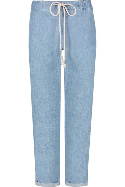 Drawstring Slim Jogger Ankle Lichtblauw Chambray | Light Stone