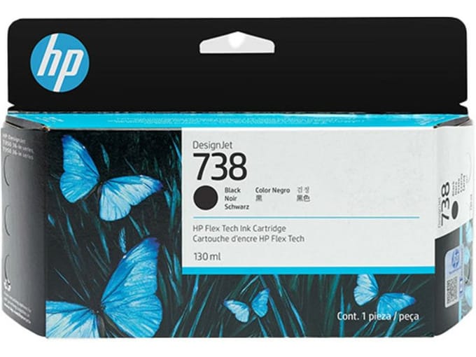 738 130 ml zwarte inktcartridge voor DesignJet